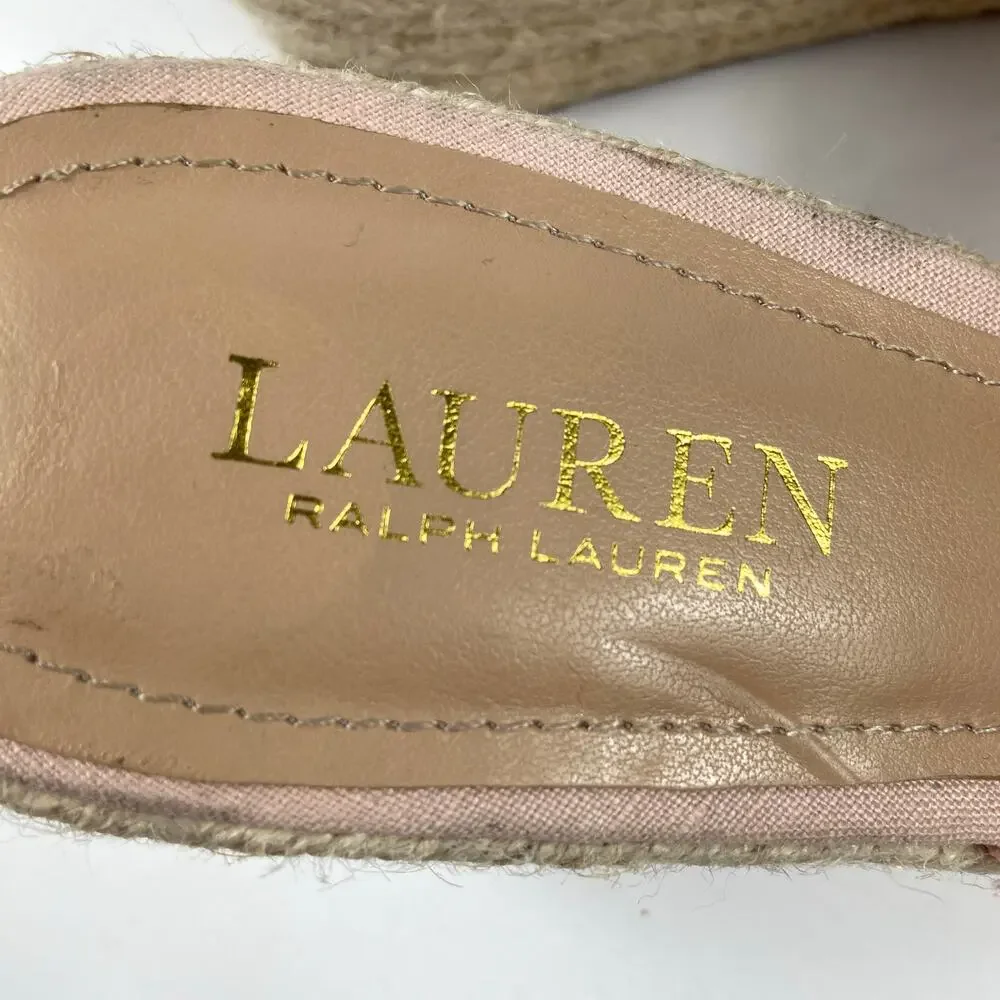 Lauren Ralph Lauren Carlynda Linen Wedge Size 9.5B